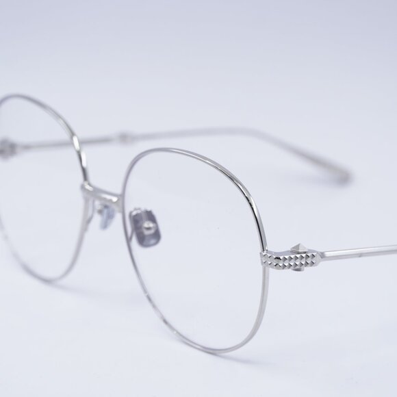 Valentino V-STUD-III VLX-136B Eyeglasses Silver 56mm Round Frame - Picture 2 of 10